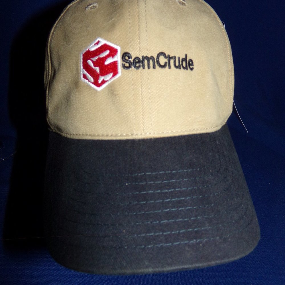 Vintage "SemCrude" Baseball Cap Trucker'sHat - Unworn /Tag  - Kaki & Black